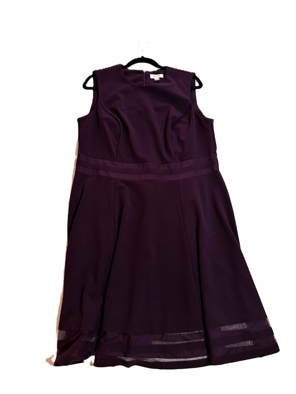 Calvin Klein Sleeveless Purple Fit-and-Flare Dress